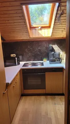 Küche/Küchenzeile in der Unterkunft Ferienwohnung Jochen Riederer