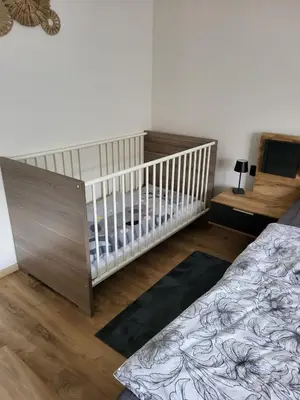 Ein Bett oder Betten in einem Zimmer der Unterkunft Ferienwohnung Sonneneck