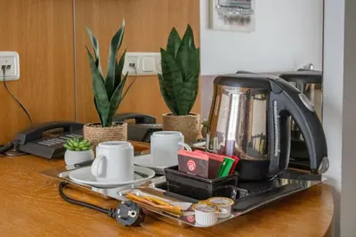 Kaffee-/Teezubehör in der Unterkunft Stadthotel und Restaurant am See