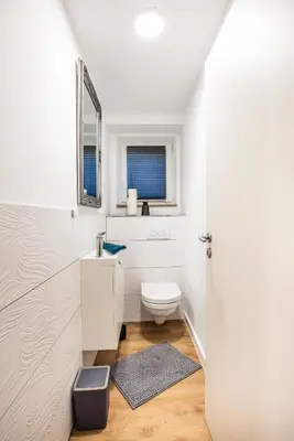 Ein Badezimmer in der Unterkunft Modernes Apartment in Mistelgau 1
