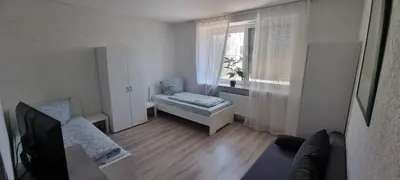 Ein Bett oder Betten in einem Zimmer der Unterkunft Monteurwohnung