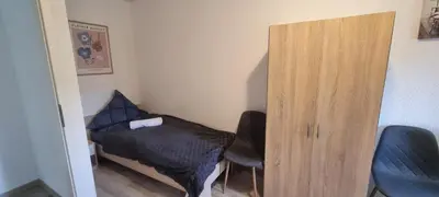 Ein Sitzbereich in der Unterkunft Monteurwohnung