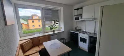 Küche/Küchenzeile in der Unterkunft Monteurwohnung