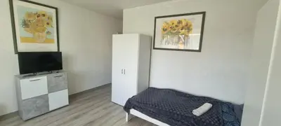 Ein Bett oder Betten in einem Zimmer der Unterkunft Monteurwohnung