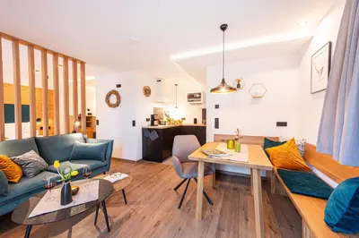 Ein Sitzbereich in der Unterkunft Apartment Pica