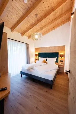 Ein Bett oder Betten in einem Zimmer der Unterkunft Chalet Picave