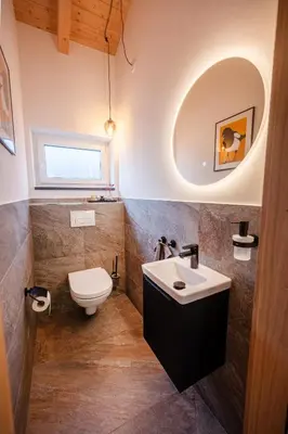 Ein Badezimmer in der Unterkunft Chalet Picave