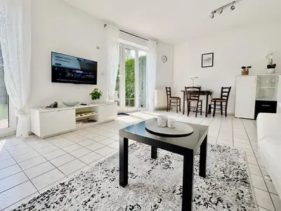 Ein Sitzbereich in der Unterkunft Kleines Idyll, Ruhig & erholsam - Peter M22 - Frankenwald Apartments