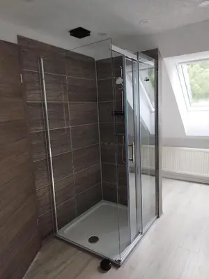Ein Badezimmer in der Unterkunft Ferienhaus hERZgebirge