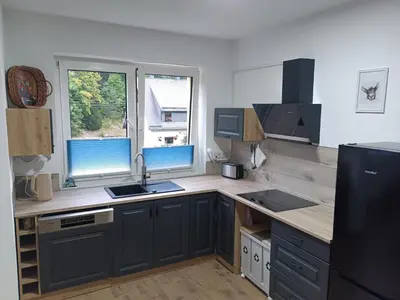 Küche/Küchenzeile in der Unterkunft Ferienhaus hERZgebirge