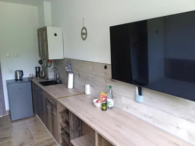 Küche/Küchenzeile in der Unterkunft Ferienhaus hERZgebirge