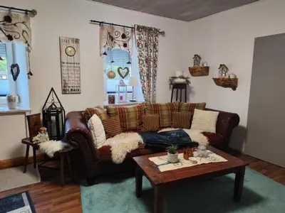 Ein Sitzbereich in der Unterkunft NEU! Ferienwohnung Böhm Oberfranken