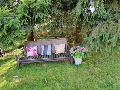 Ein Garten an der Unterkunft NEU! Ferienwohnung Böhm Oberfranken