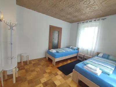 Ein Bett oder Betten in einem Zimmer der Unterkunft Haus 