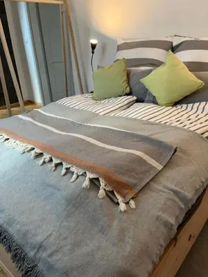 Ein Bett oder Betten in einem Zimmer der Unterkunft Doppelzimmer mit Bad im Seminarhaus Sissy Baumann