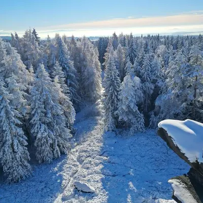 Gemütliche Ferienwohnung mit Sauna und Balkon im Zentrum von Bad Elster im Winter