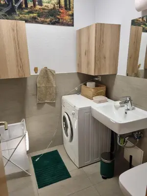 Ein Badezimmer in der Unterkunft Gemütliche Ferienwohnung mit Sauna und Balkon im Zentrum von Bad Elster