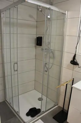 Ein Badezimmer in der Unterkunft Laxmi-Haus Ferienwohnung Bayreuth