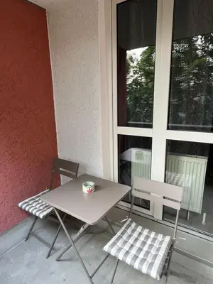 Ein Sitzbereich in der Unterkunft Hölderlin Apartment