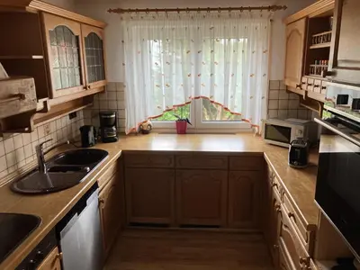 Küche/Küchenzeile in der Unterkunft Ferienwohnung Cäcilie