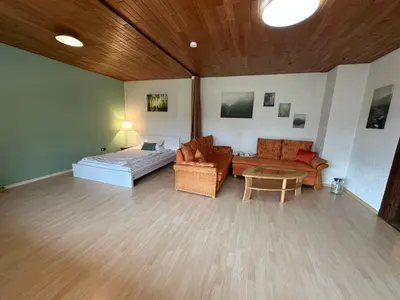 Ein Bett oder Betten in einem Zimmer der Unterkunft Ferienwohnung 