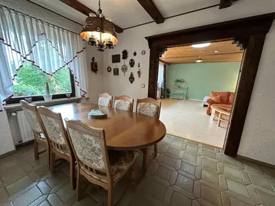 Ein Sitzbereich in der Unterkunft Ferienwohnung 