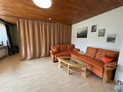 Ein Sitzbereich in der Unterkunft Ferienwohnung 