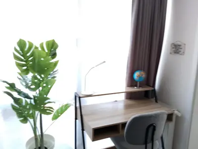 Grundriss der Unterkunft Familien FEWO mit Spielzimmer Balkon nahe Freizeitpark Plohn DZ eigenes Bad Küche gratis Kaffee Frühstückskorb auf Anfrage