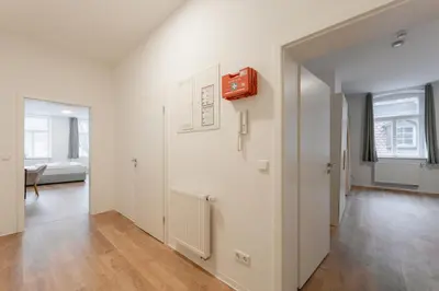 Ein Bett oder Betten in einem Zimmer der Unterkunft City Apartment Zentral in Fußgängerzone, 3 Schlafzimmer, 6 Personen