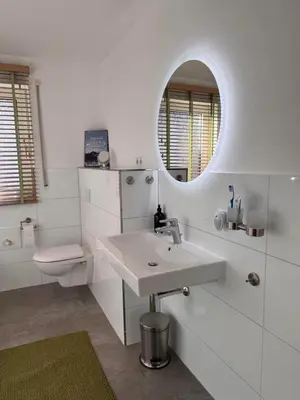 Ein Badezimmer in der Unterkunft Ferienwohnung Fichtel-STEIN