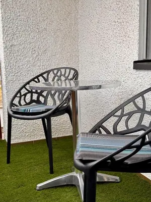 Ein Sitzbereich in der Unterkunft Ferienwohnung Fichtel-STEIN