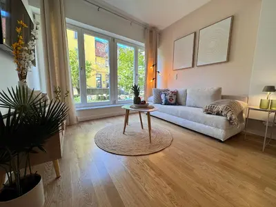 Ein Sitzbereich in der Unterkunft Zentrales Wohlfühlapartment nahe dem Hofgarten