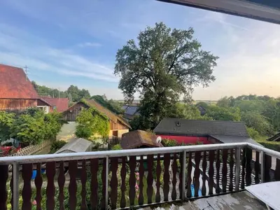 Ein Balkon oder eine Terrasse in der Unterkunft Ferienwohnung Matthias Lang