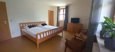 Ein Bett oder Betten in einem Zimmer der Unterkunft Goldsteig 3 - Doppelzimmer