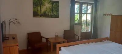 Ein Bett oder Betten in einem Zimmer der Unterkunft Goldsteig 3 - Doppelzimmer