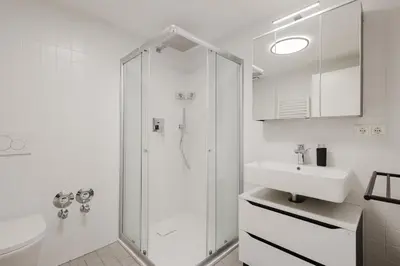 Ein Badezimmer in der Unterkunft Stilvolles Wohnen am Ziegeltor - Für Gruppen, Pärchen und Singles