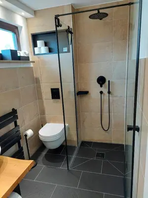 Ein Badezimmer in der Unterkunft Moserhaus Kulmbach - 80 qm eigenes Haus