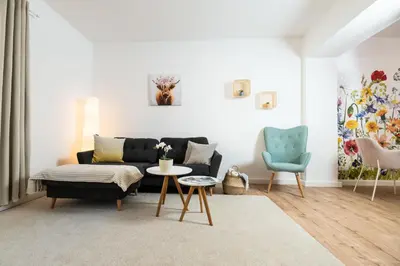 Ein Sitzbereich in der Unterkunft Wies'n Ruhe DTV 4-Sterne