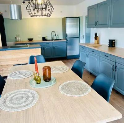 Küche/Küchenzeile in der Unterkunft Das Auental-Appartment