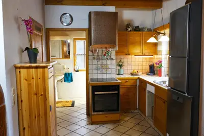 Küche/Küchenzeile in der Unterkunft Ferienhaus Das Finkennest