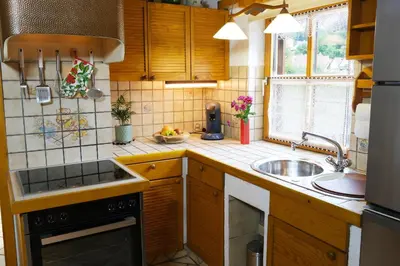 Küche/Küchenzeile in der Unterkunft Ferienhaus Das Finkennest