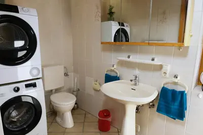 Ein Badezimmer in der Unterkunft Ferienhaus Das Finkennest