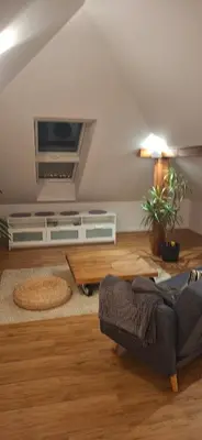 Ein Sitzbereich in der Unterkunft Fewo Jura Hills