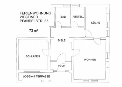 Grundriss der Unterkunft Ferienwohnung Westiner