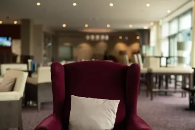 Ein Sitzbereich in der Unterkunft Hotel König Albert