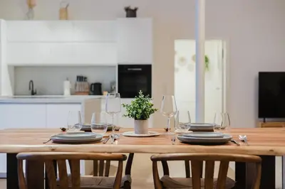 Küche/Küchenzeile in der Unterkunft Boho Loft Apartment am Ziegeltor