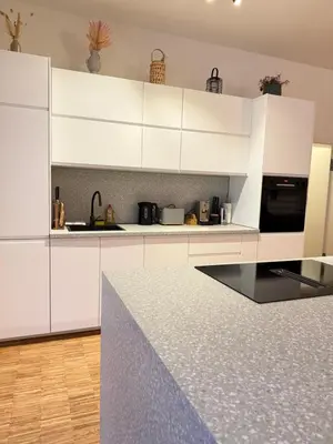 Küche/Küchenzeile in der Unterkunft Boho Loft Apartment am Ziegeltor