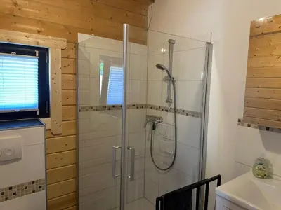 Ein Badezimmer in der Unterkunft Seetraum