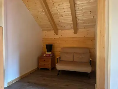 Ein Sitzbereich in der Unterkunft Seetraum