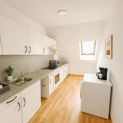 Küche/Küchenzeile in der Unterkunft SUNNYHOME Monteurwohnungen und Apartments in Schwandorf